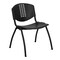 Emma and Oliver 880 lb. Capacity Plastic Stack Chair with Oval Cutout Back